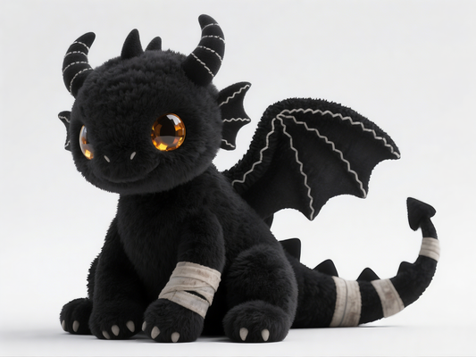 Bess the Midnight Plains Dragon · Hug Me Plush - Zumorld Limited Edition